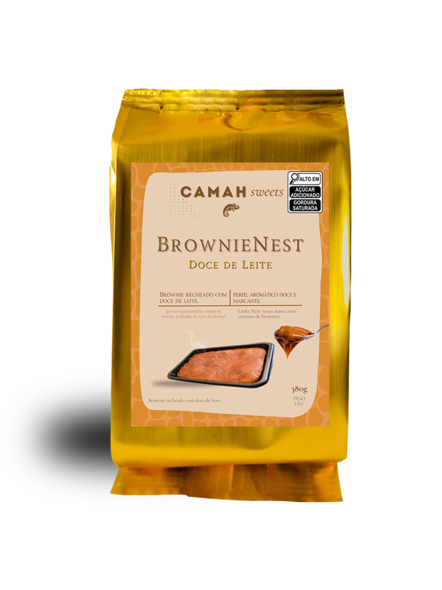 Brownie Creme de Avelã Branco. BrownieNest Collection™, 1 und, 360g