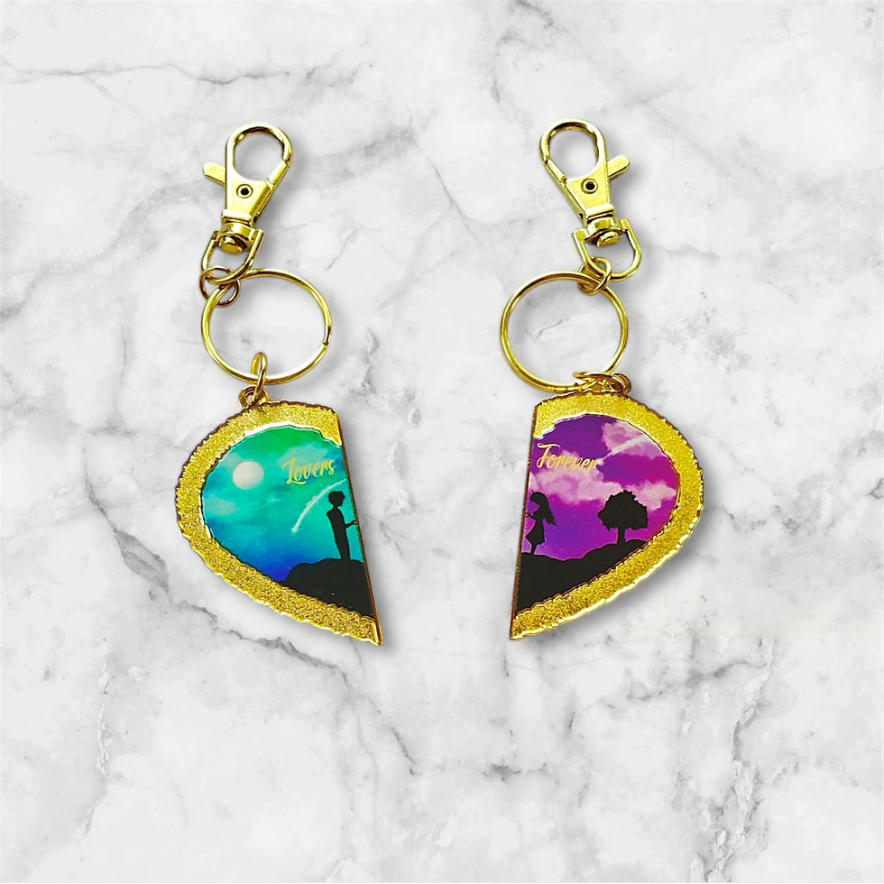 Thumbnail: Lovers forever keychain 