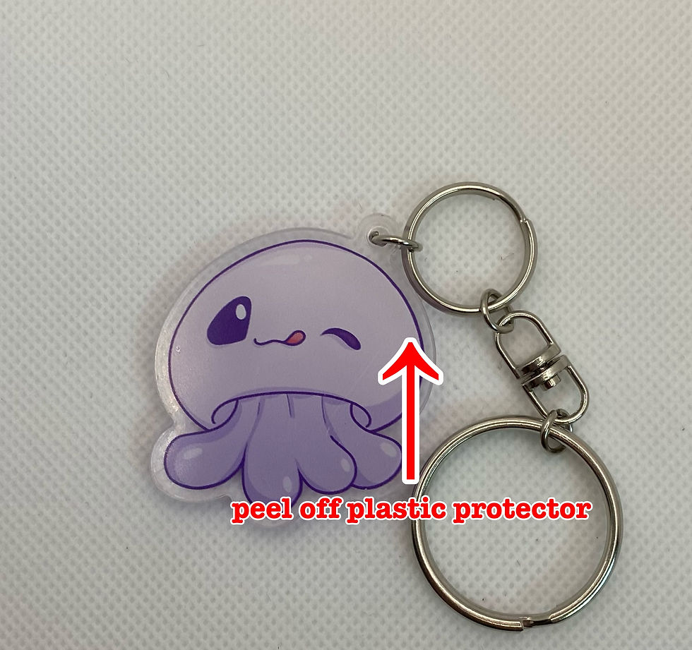Thumbnail: Kawaii Purple jellyfish acrylic keychain 