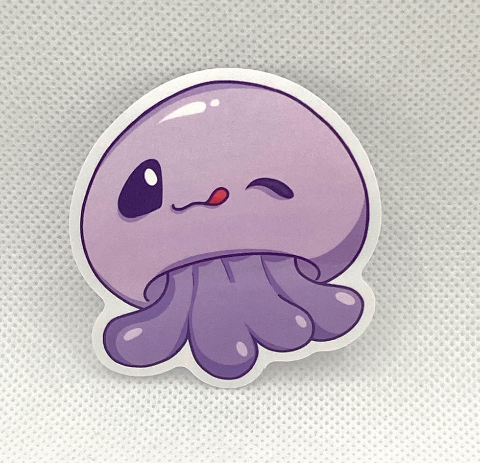 Thumbnail: Kawaii purple jellyfish sticker
