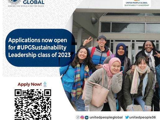 Programa de Liderança em Sustentabilidade para jovens 2023 da UPG(Totalmente financiado para os EUA)