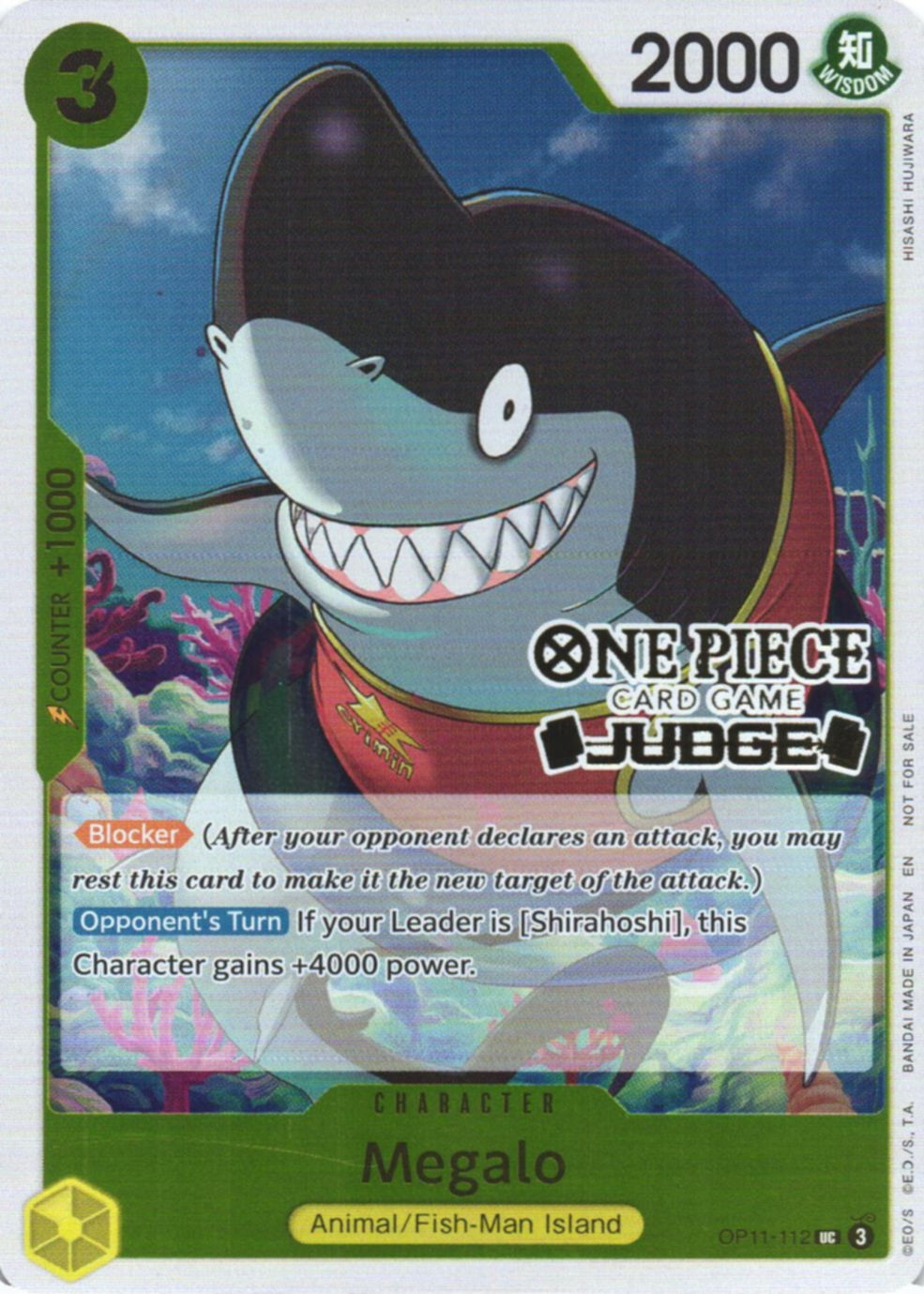 Megalo Judge card OP11-112 