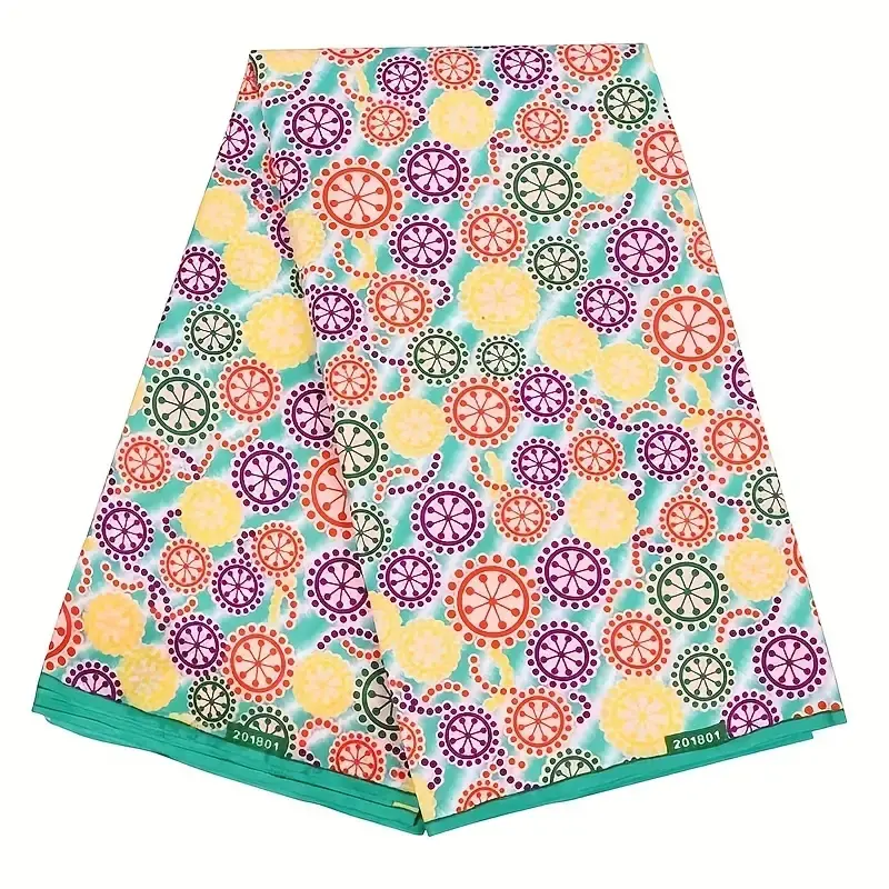 1pc African Polyester Fabric Ankara Ethnic Printed Fabric