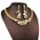 Thumbnail: 22K Gold Plated Hollow Twisted Geometry Flat Chain Necklace & Earring Jewelry Se