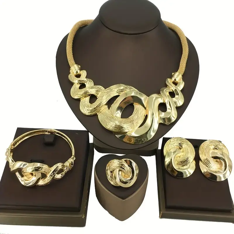 African Style Extravagant Jewelry Sets For Women Snake Chains With Necklace, Bra