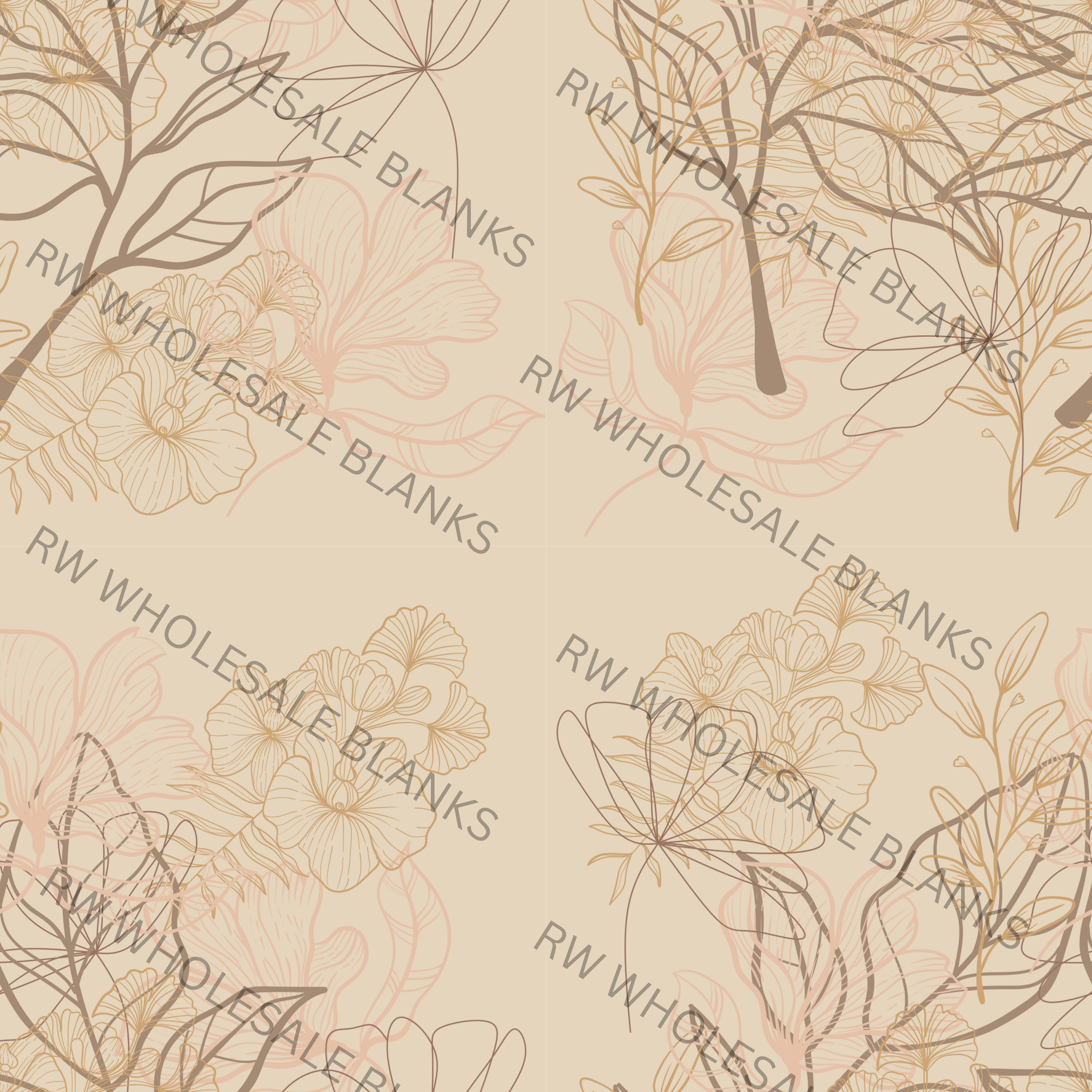 Beige Floral Design