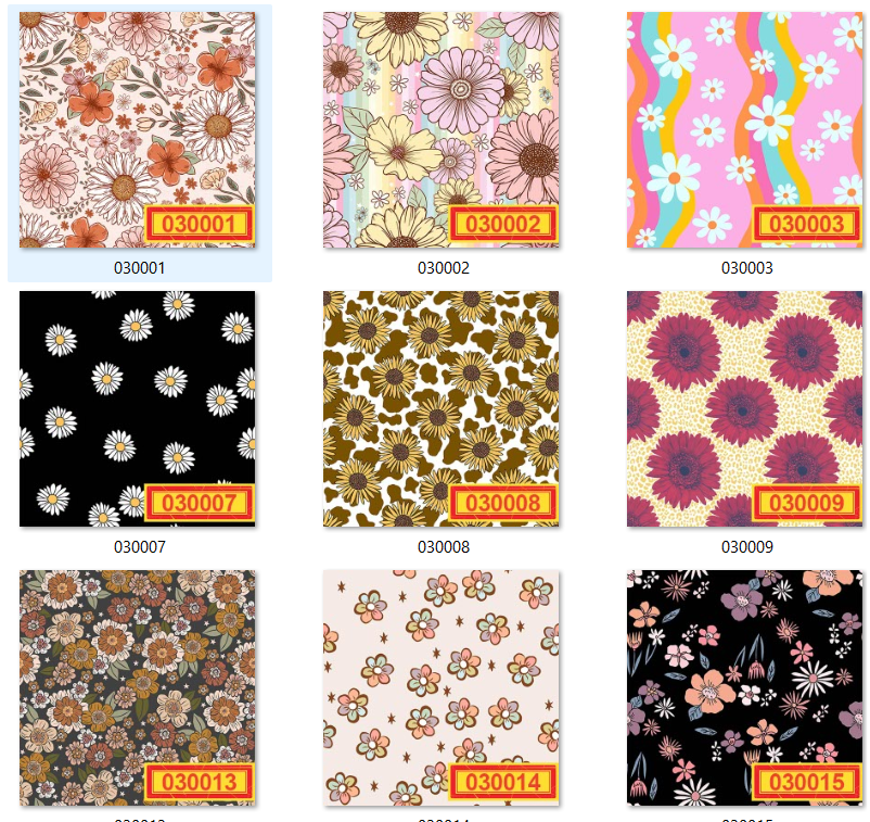 Thumbnail: Flowers & Fruit Seamless Designs