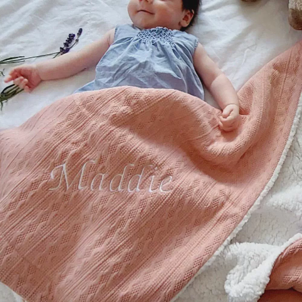 Thumbnail: Embroidered Fluffy Blanket