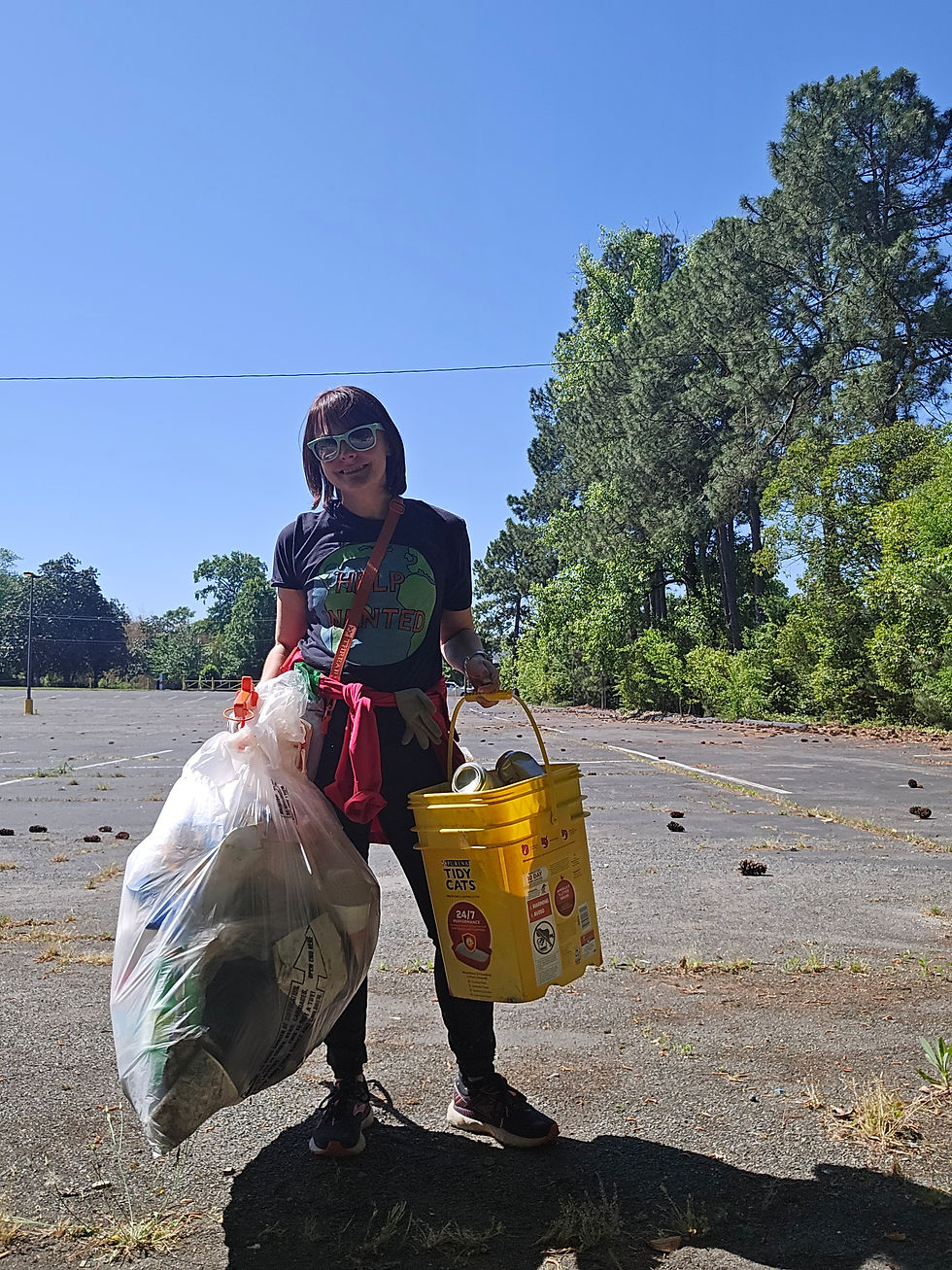 Earth Day Cleanup 1 - Chantilly Ecological Preserve/Bojangles Coliseum Overflow Lot. 9 pounds.