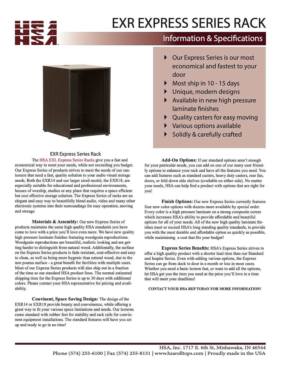 Миниатюра: EXR18 Rack Black Havana Pine