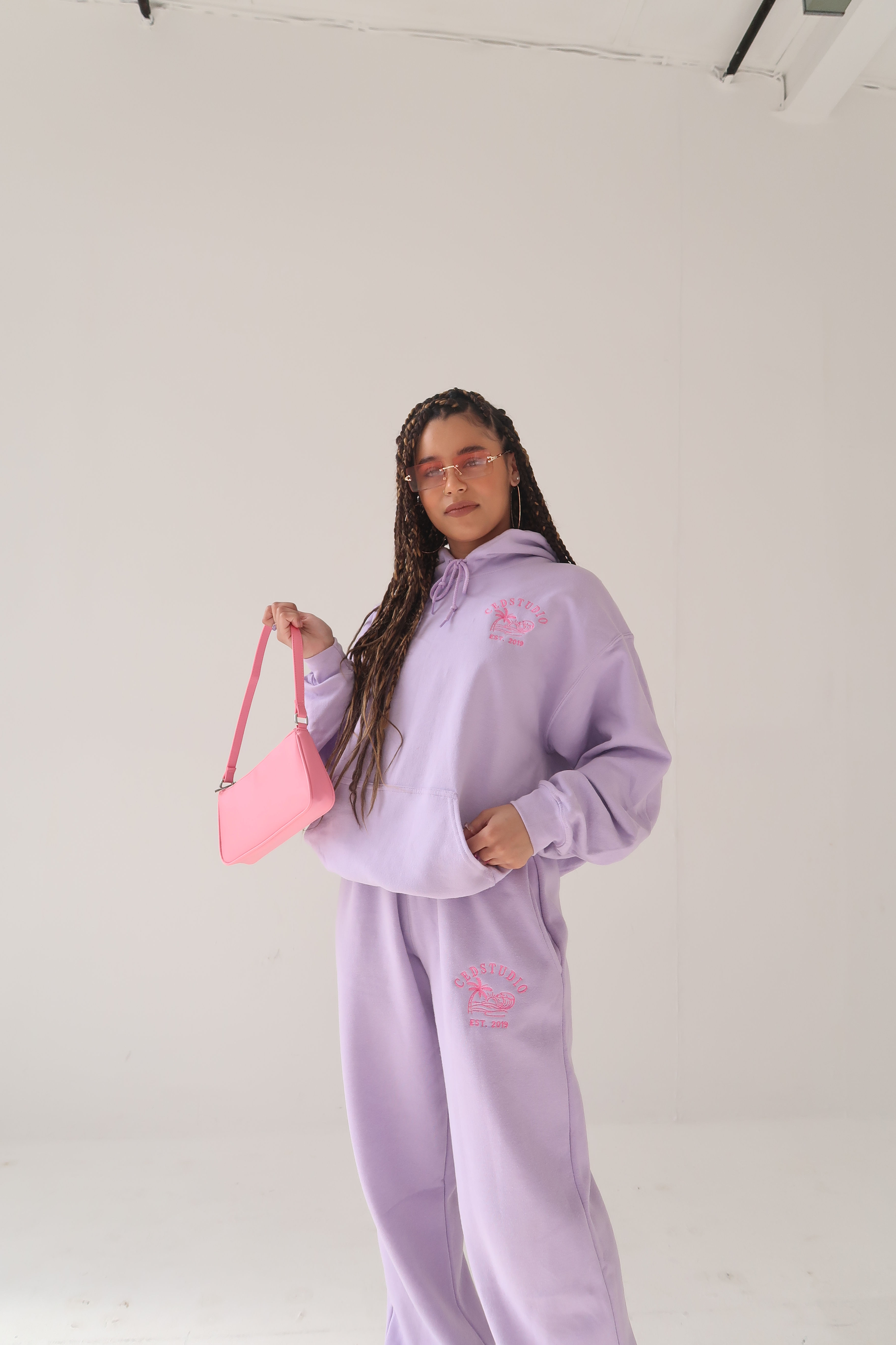 The Palm Hoodie Lilac