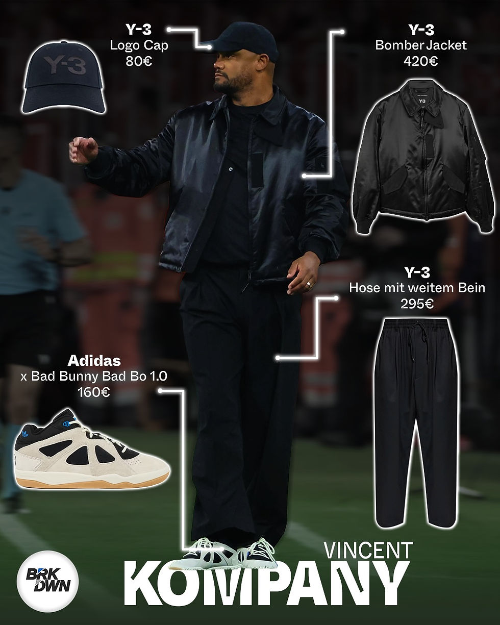 Vincent Kompany Outfit Brkdwn – Minimalist Y-3 Coach Drip