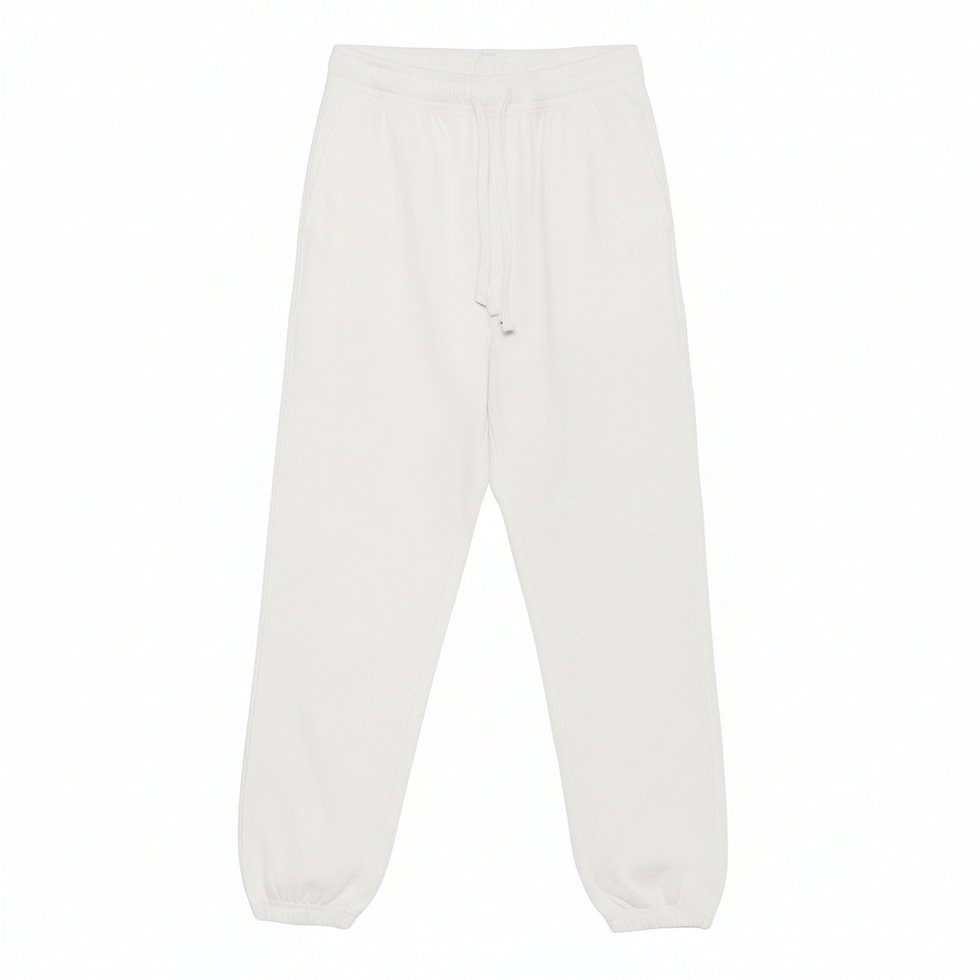 Y-3 Hose mit elastischen Bündchen weiß moderner Fit Detail