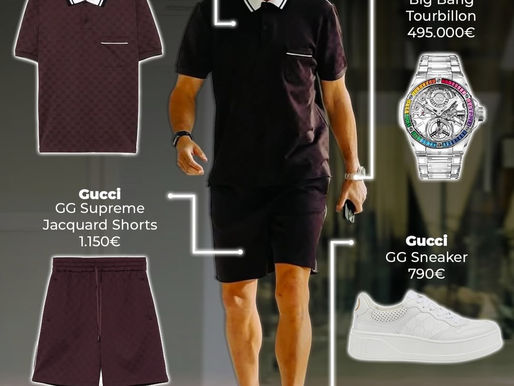 Cristiano Ronaldo Outfit Brkdwn - Gucci GG Polo Shirt & Hublot Big Bang Tourbillon