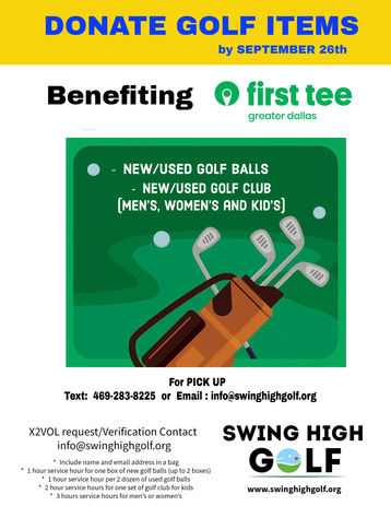 PLEASE DONATE GOLF ITEMS!