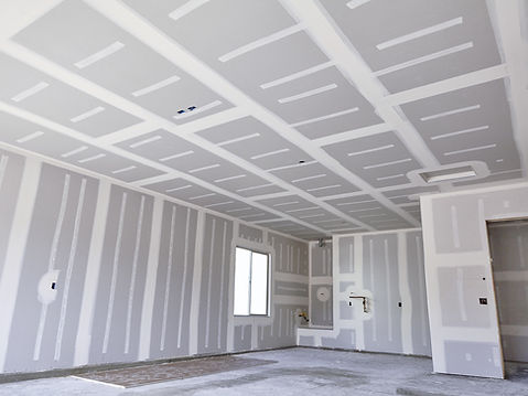 Construction building industry new home construction interior drywall tape and finish deta