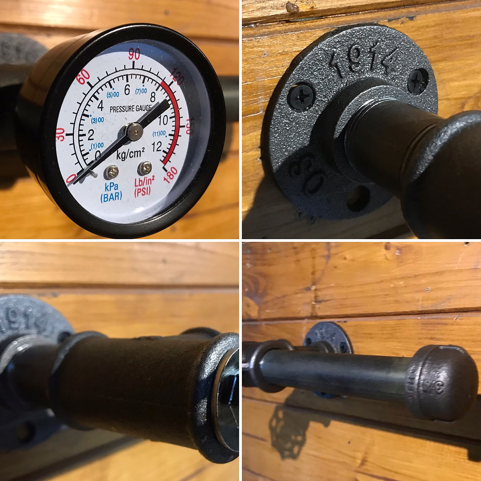 Thumbnail: Urban Industrial Toilet Roll Holder, With Gauge or Tap, Steampunk Bathroom