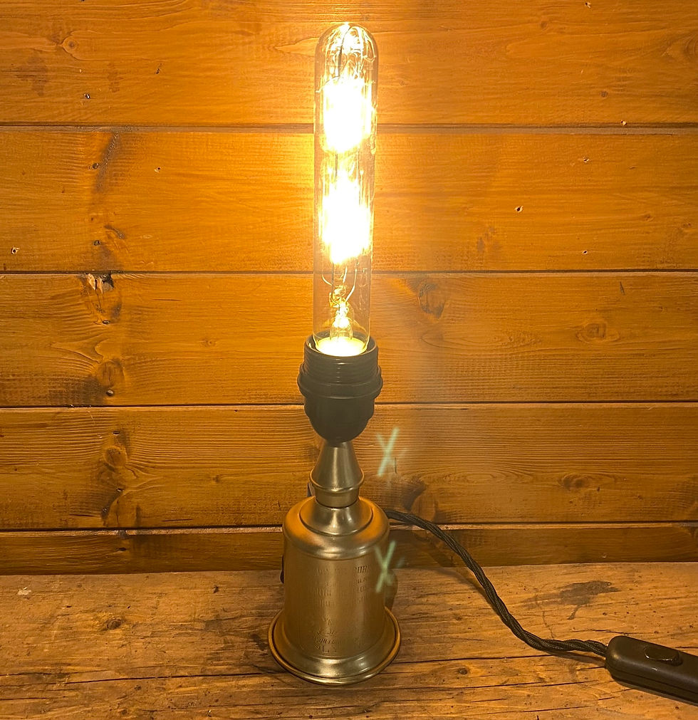 Thumbnail: Fantastic Early 1900's Antique French Pigeon Lamp Electric Conversion Tube Bulb