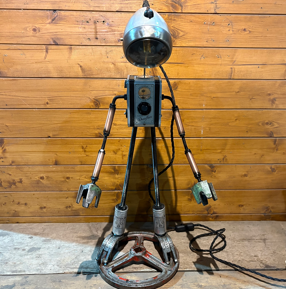 Thumbnail: Stunning Upcycled Robot Lamp  His name is  "Cody" – One Of A Kind (OOAK)