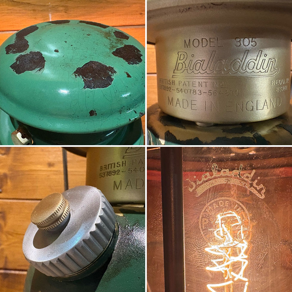 Thumbnail: Rare Vintage 1940's Industrial Bialaddin 300x Lamp,  Electric Conversion