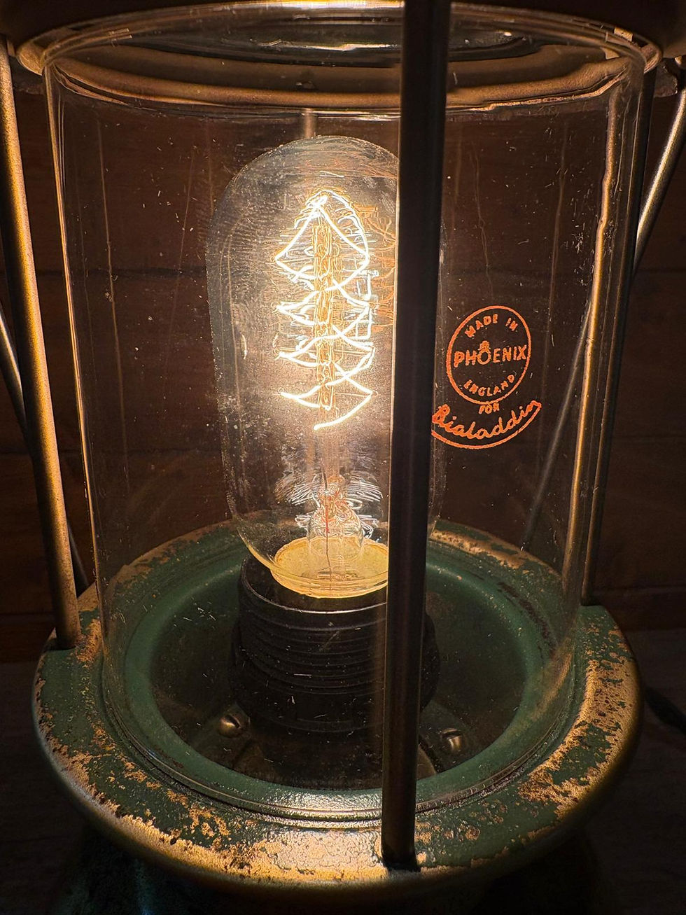 Thumbnail: Rare Vintage 1940's Industrial Bialaddin 300x Lamp,  Electric Conversion