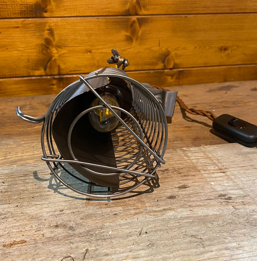 Thumbnail: Rare , 1940's British Made Prima Wood and Steel Clip On Inspection Lamp