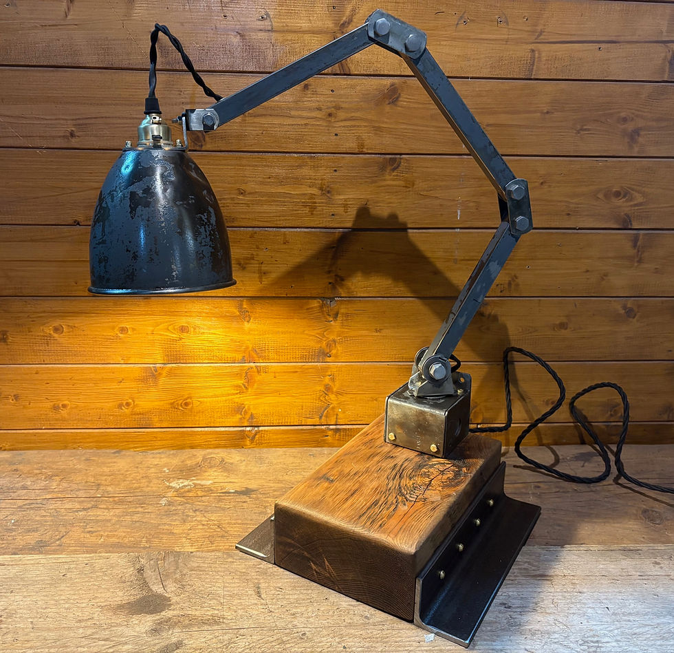 Thumbnail: 1950's Vintage Industrial Machinist Desk Lamp British Made by Memlite