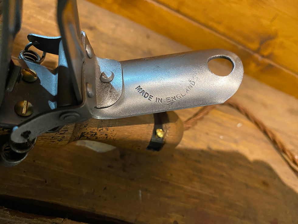 Thumbnail: Rare , 1940's British Made Prima Wood and Steel Clip On Inspection Lamp