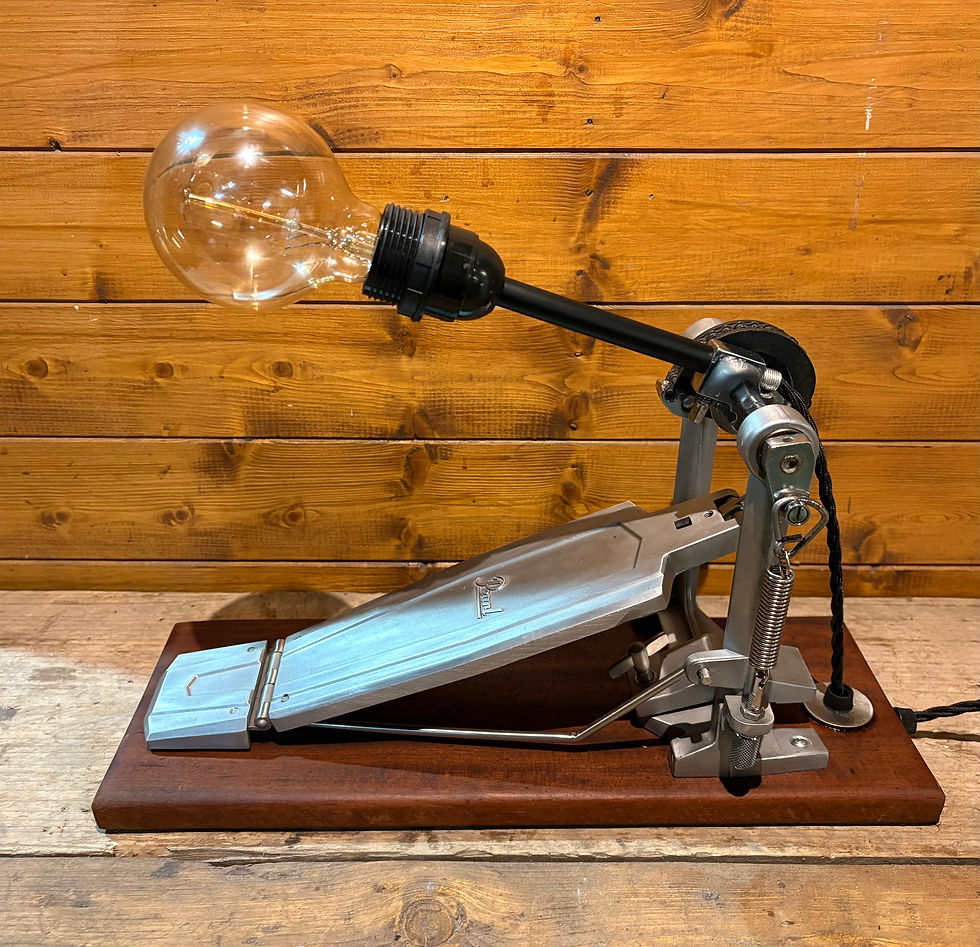 Thumbnail: Vintage Pearl Drum Pedal Edison Desk / Table Lamp, Drummers, Musician