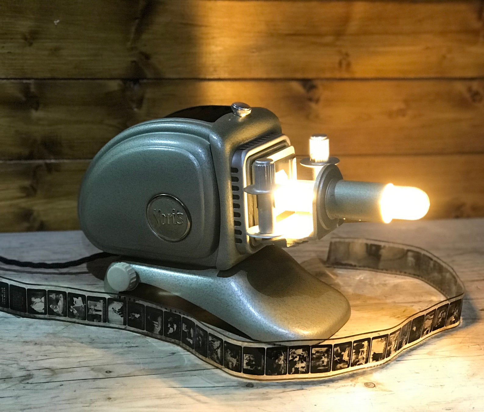 Vintage 1950's Noris Trumpf 150 Slide Projector Table Lamp Restored & Converted