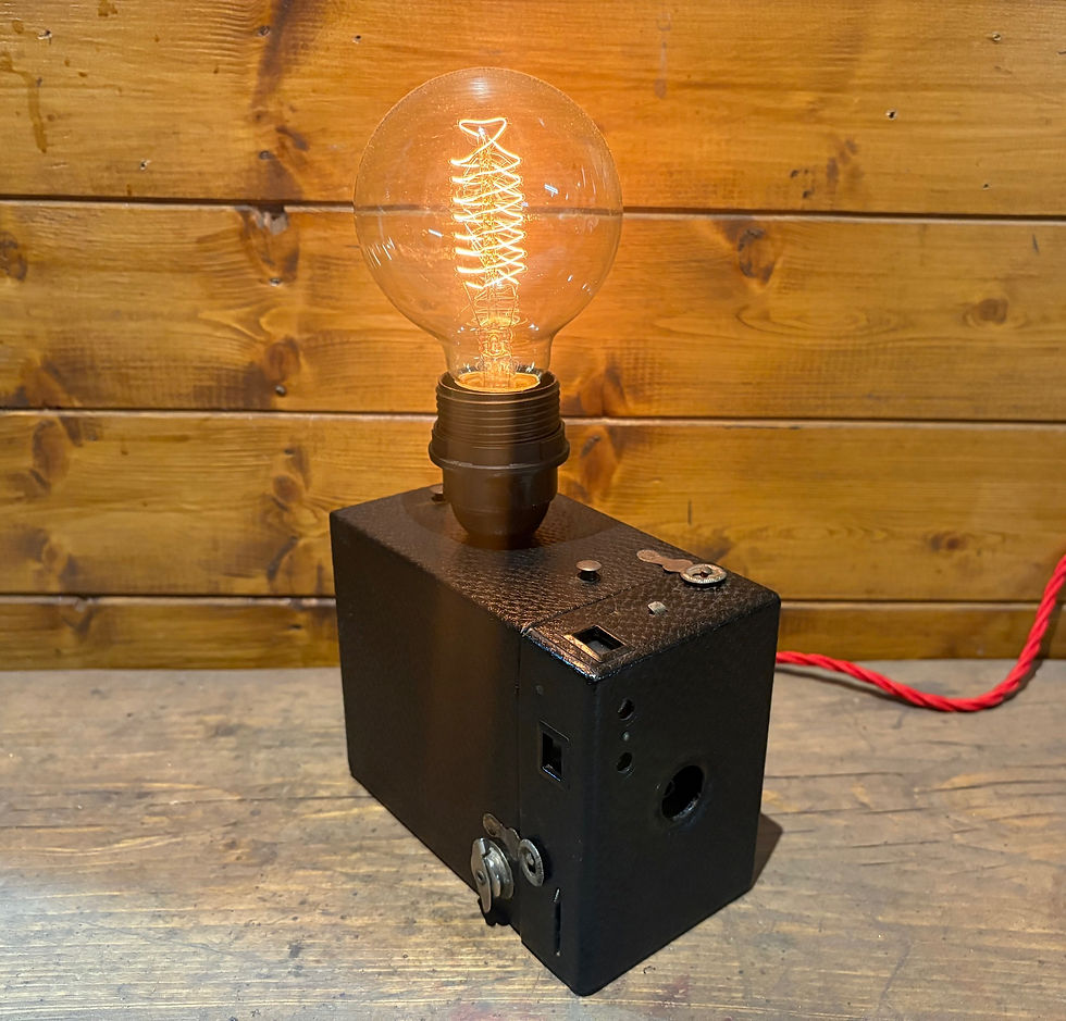 Antique 1900's Kodak No2. Camera Table Lamp