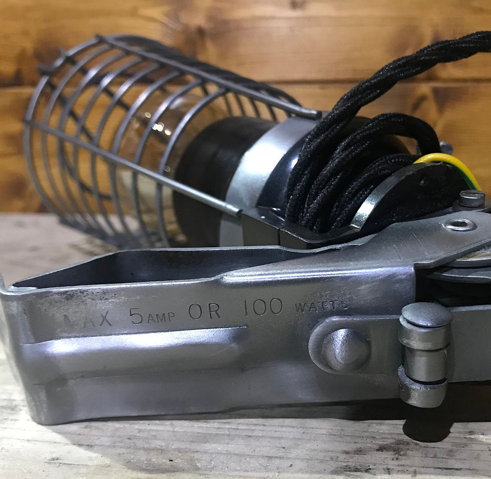 Thumbnail: Vintage Stadium Inspection Lamp, 1950's Industrial, Edison Bulb, Retro,