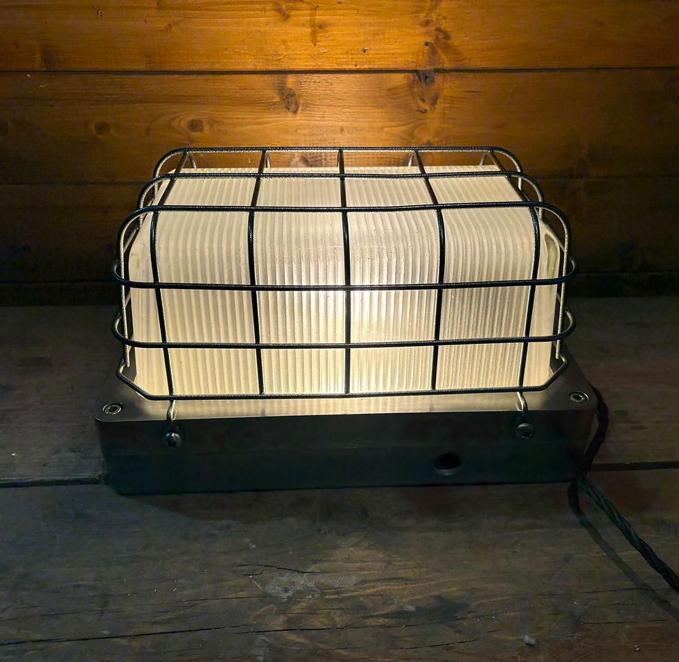 Thumbnail: Vintage 1950's Simplex Circulume Explosion Proof Power Station Bulkhead Lamp