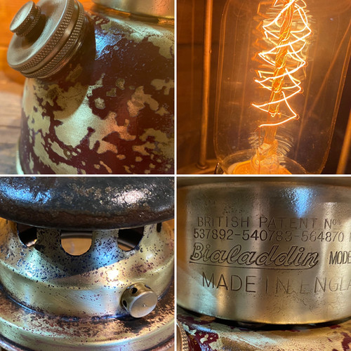 Rare Vintage 1940's Industrial Bialaddin 300x Lamp, Electric