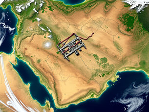 Infrastrutture petrolifere in Iran viste da satellite, elemento centrale dell’economia e delle esportazioni energetiche del paese.
