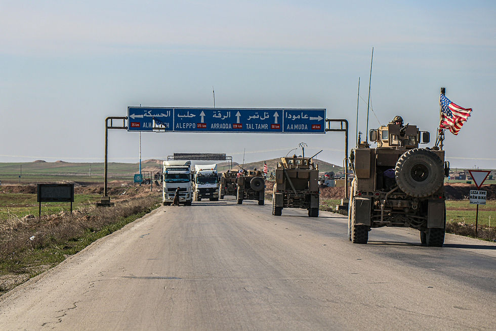 US military convoy operating in the Middle East illustrating American regional military presence