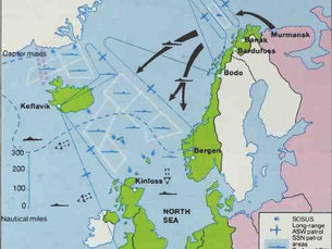 giuk gap map north atlantic showing greenland iceland uk strategic naval corridor