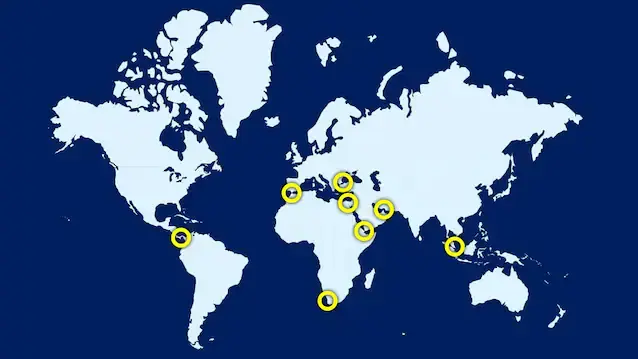 Global maritime chokepoints map showing strategic sea routes controlling international trade and energy flows