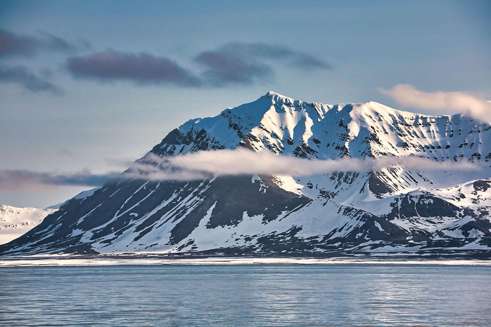 Remote Arctic landscape in Svalbard representing the emerging geopolitical frontier of the polar north
