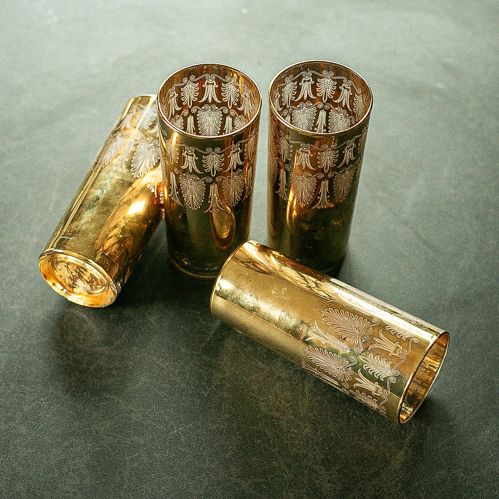 Thumbnail: Vintage SC Line 22k Gold Tumblers, Set of 4