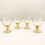 Thumbnail: 1950s Yellow Crystal Sherbet Glasses, Set of 4