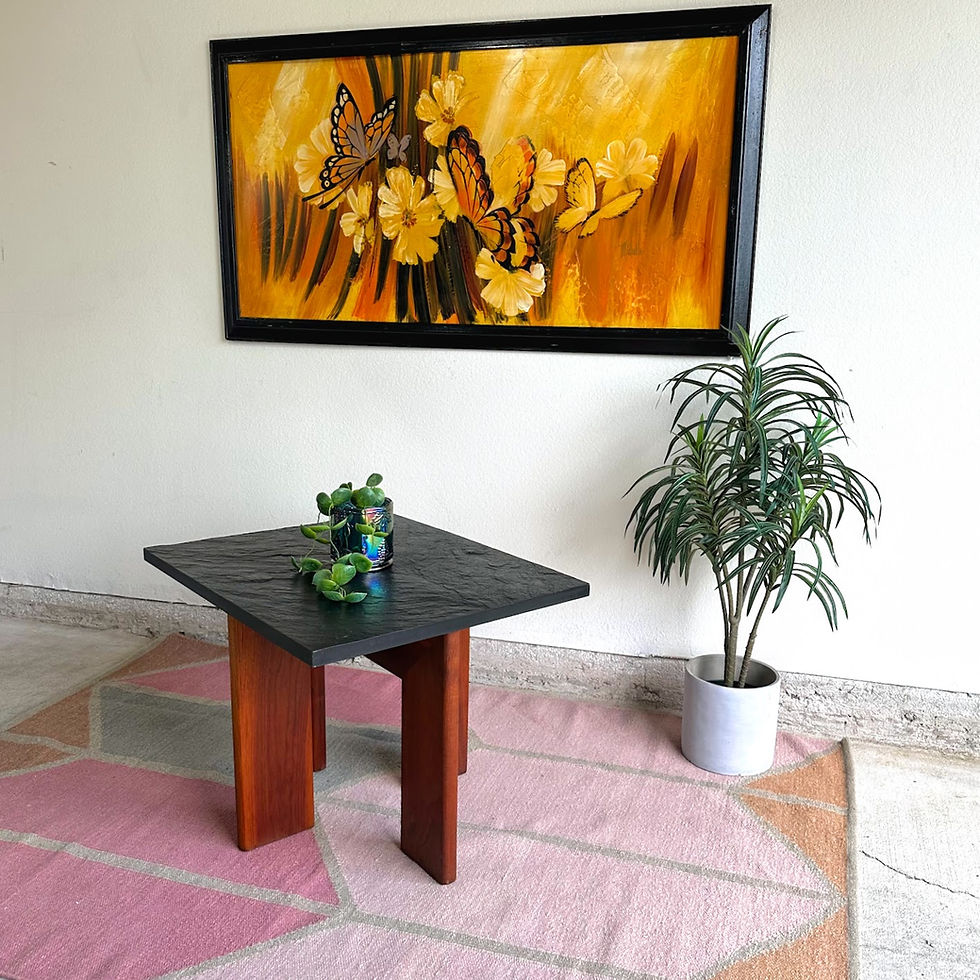 Thumbnail: Enormous 1970s Butterfly Oil Painting