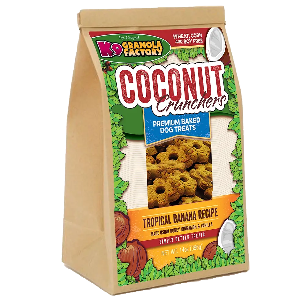 Coconut Crunchers, Tropical Banana Recipe Dog Treats