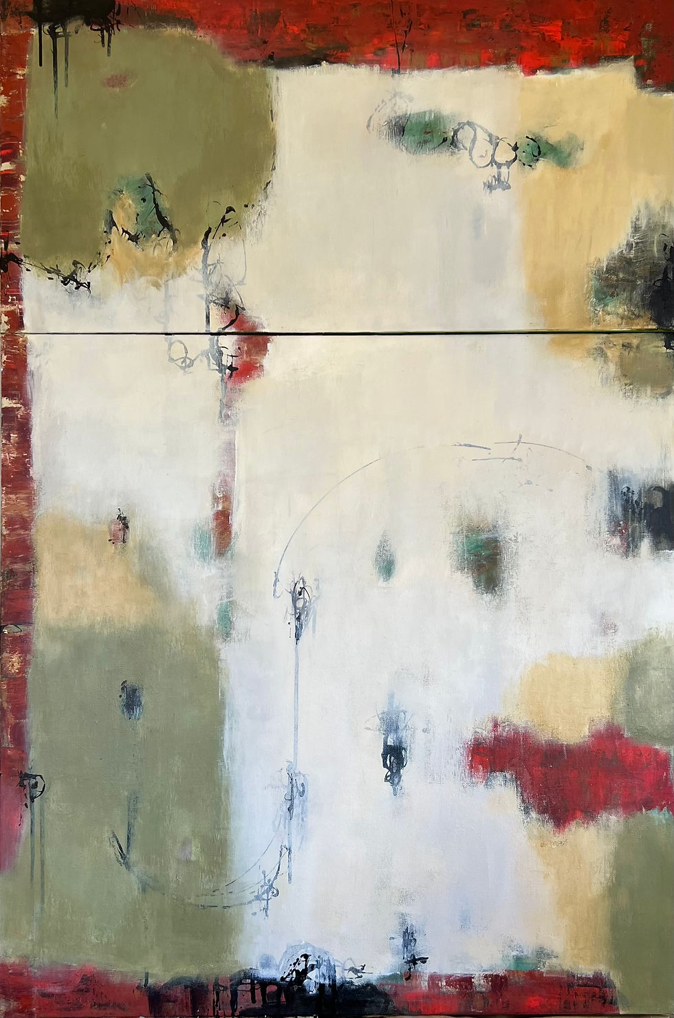 Crossroads I 45" x 30" l Diptych