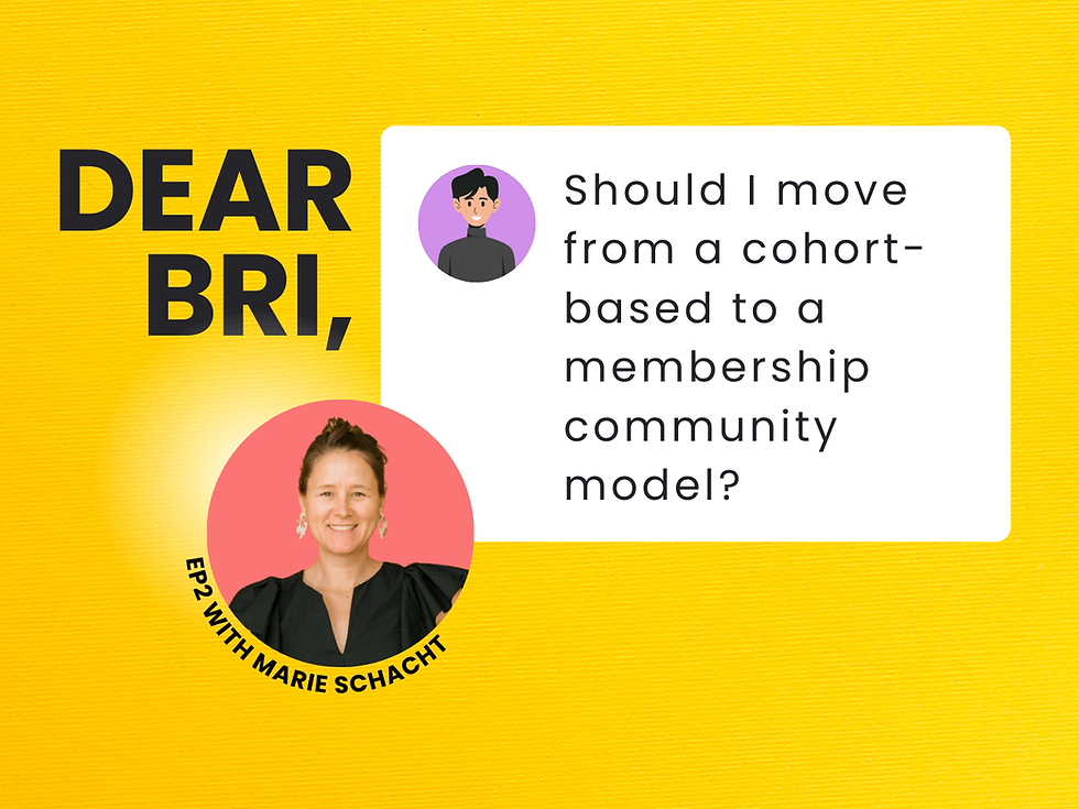 2. Cohort vs. Membership Model: Insights from Akimbo CEO.