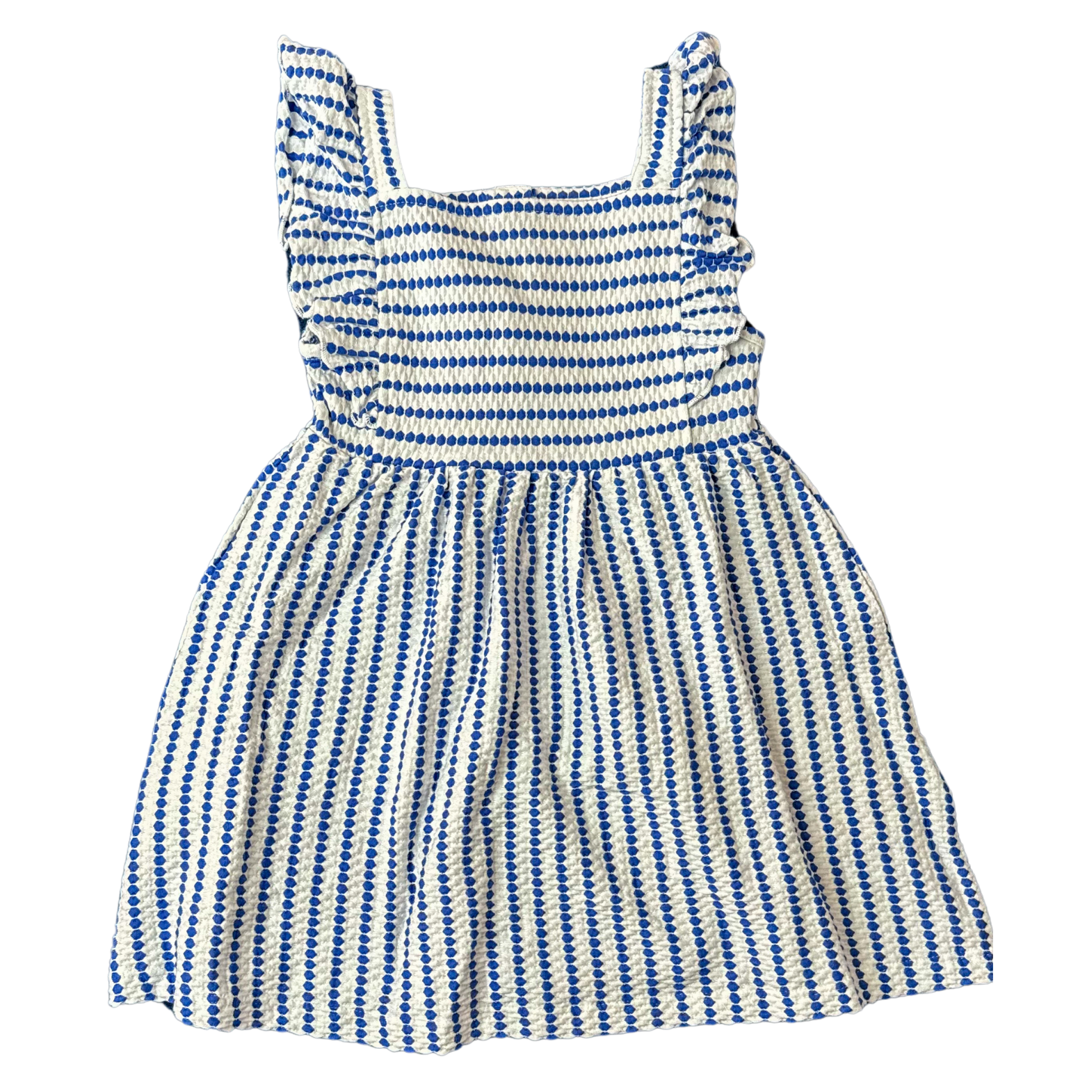 Vestido blanco con puntos bordados