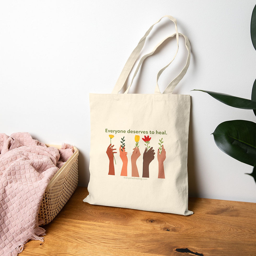 Everyone Deserves to Heal Cotton Canvas Tote Bag | Eco-Friendly, Reusable