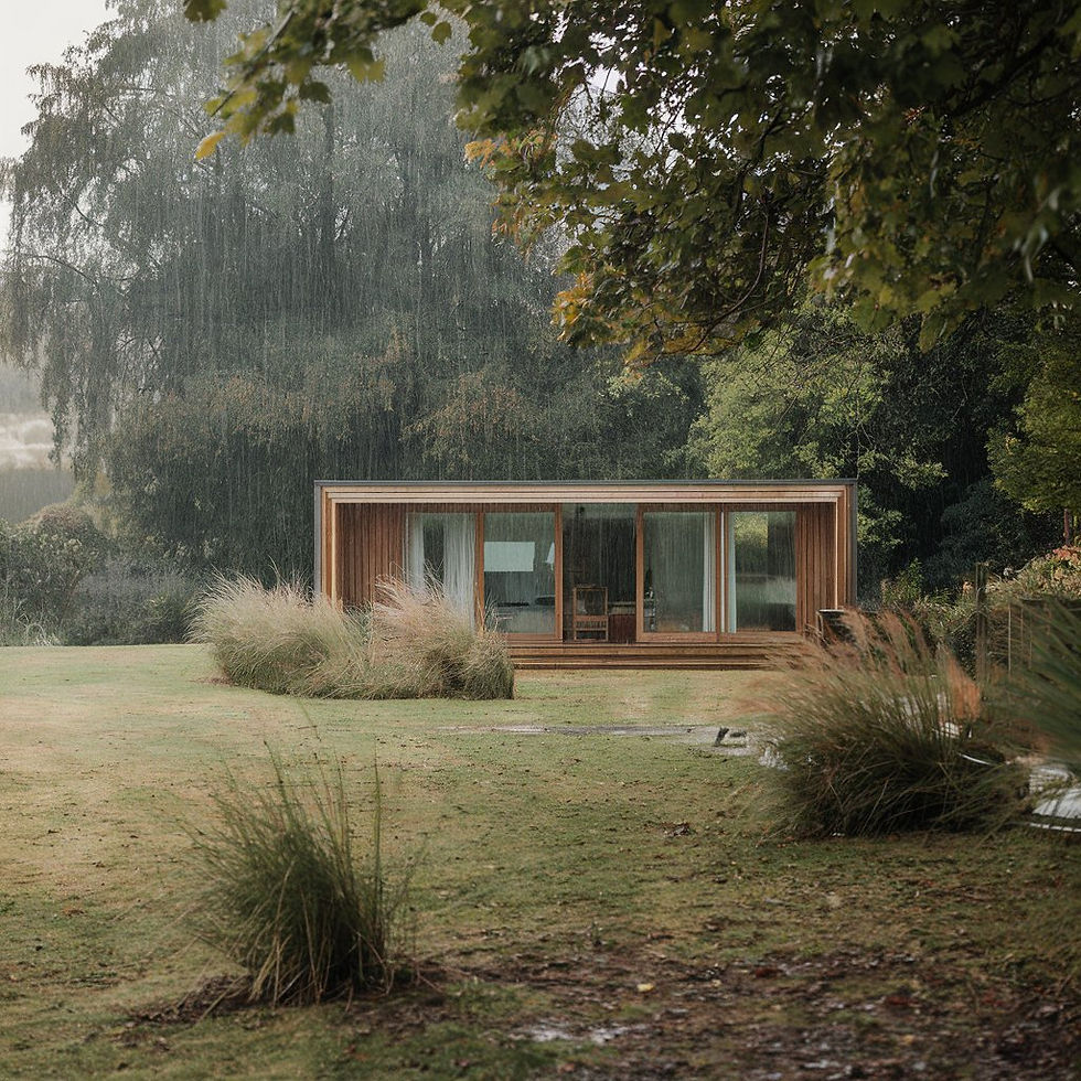 Eco-friendly cabin in the woods