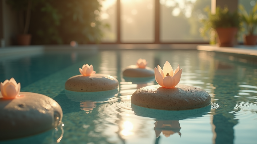 Vue en plongée d’un espace zen avec bougies et cristaux pour une séance de reiki