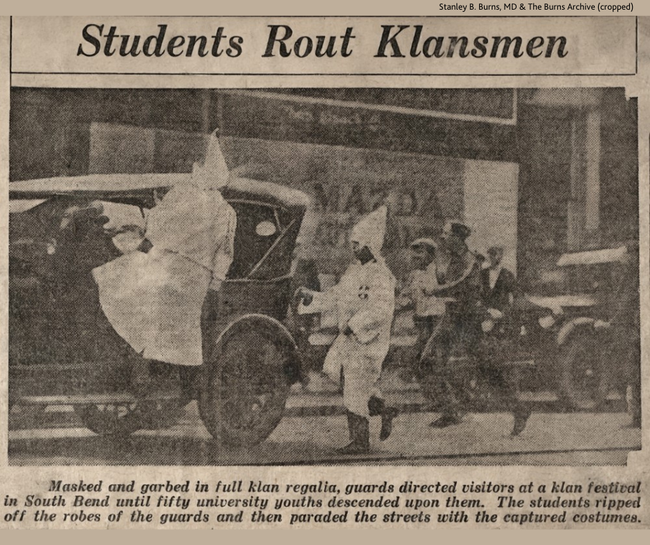 “The Fighting Irish” battled the Ku Klux Klan in South Bend, Ind. and in Lilly, Pa. In 1924